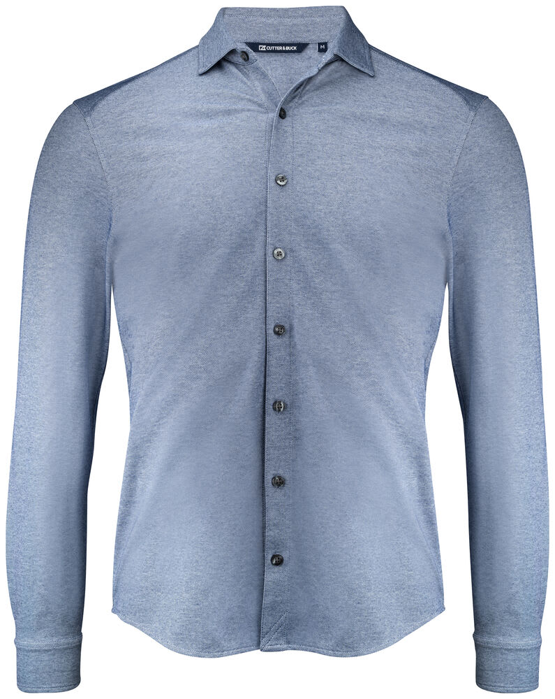 CUTTER & BUCK ADVANTAGE SHIRT MEN, INDIGO MELANGE