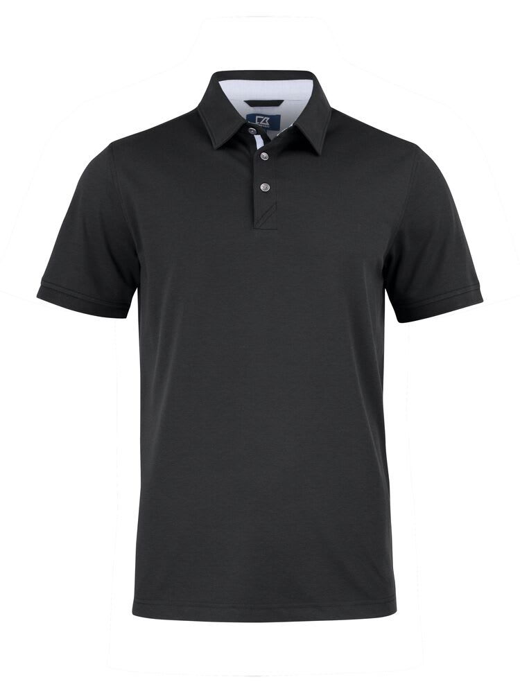 CUTTER & BUCK ADVANTAGE PREMIUM POLO MEN, SORT