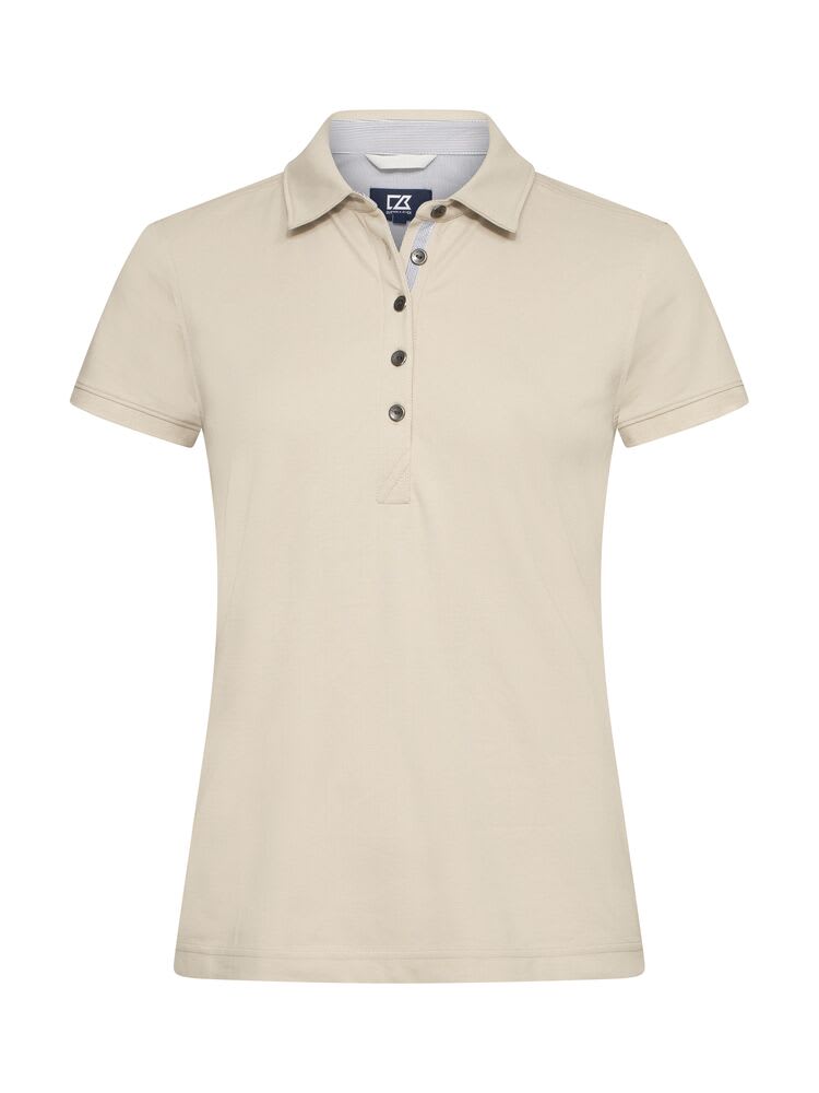CUTTER & BUCK ADVANTAGE PREMIUM POLO LADIES, BEIGE