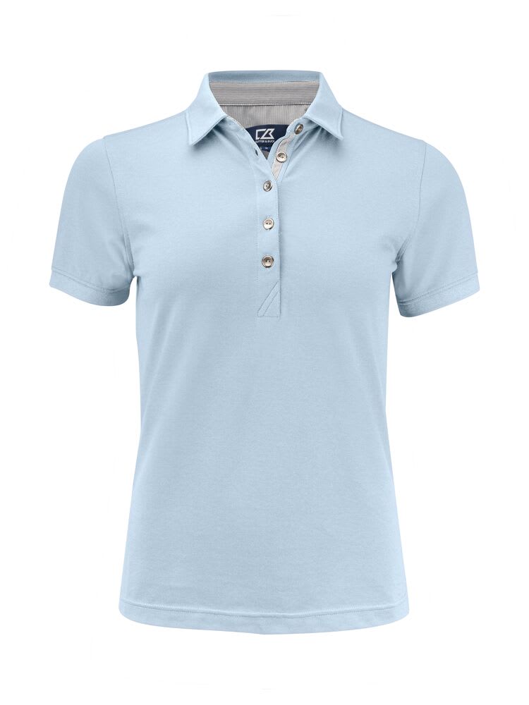 CUTTER & BUCK ADVANTAGE PREMIUM POLO LADIES, HEAVEN BLUE