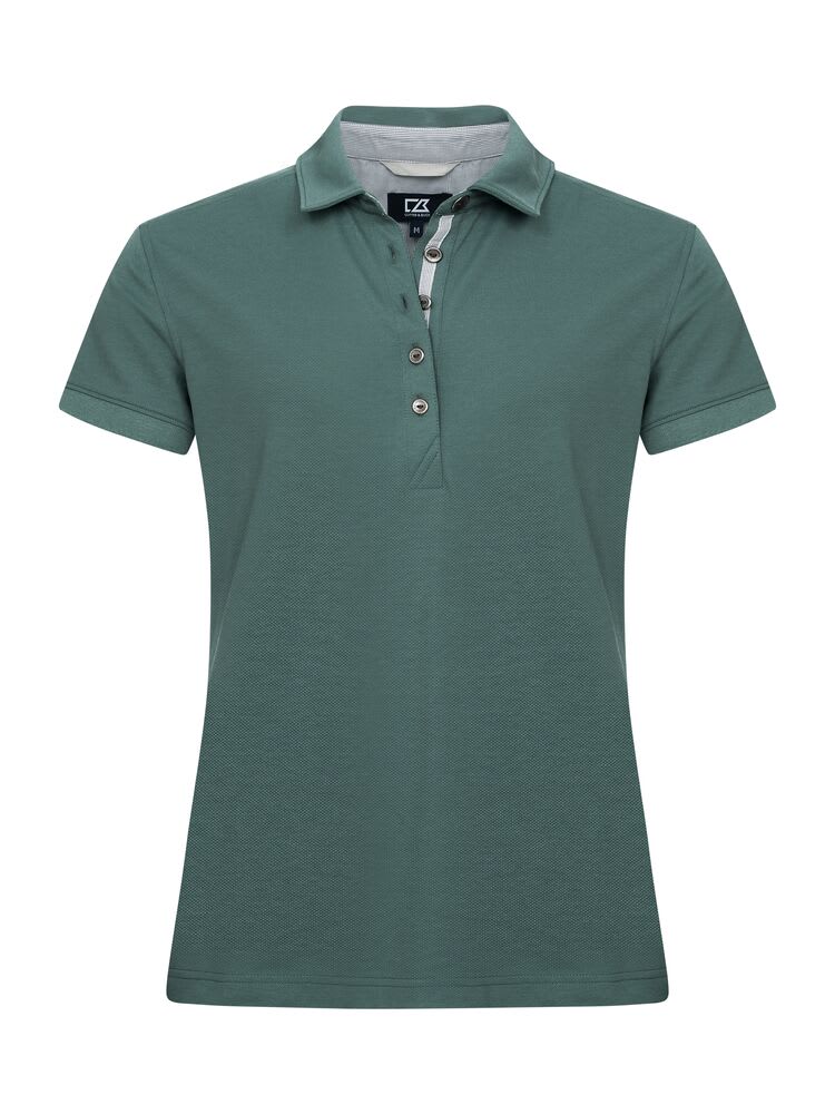 CUTTER & BUCK ADVANTAGE PREMIUM POLO LADIES, PINE GREEN