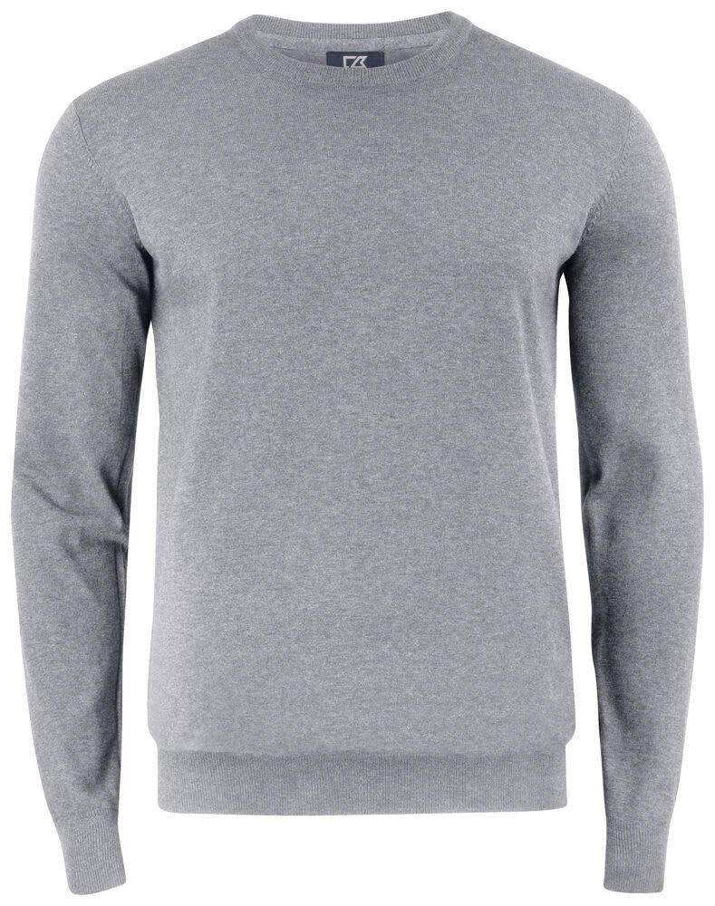 CUTTER & BUCK OAKVILLE CREWNECK MEN, GRÅ
