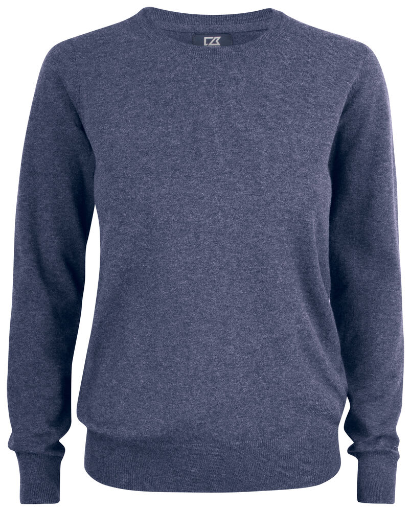 CUTTER & BUCK OAKVILLE CREWNECK WOMEN, NAVY MELANGE