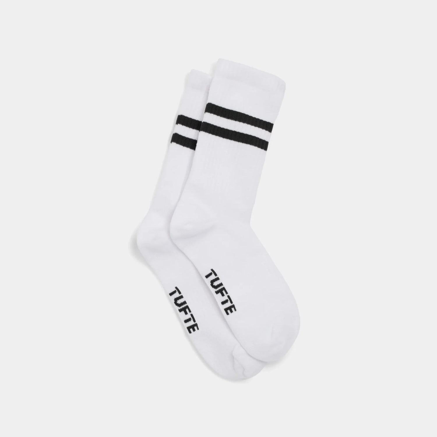 TUFTE U RIB CREW SOCK 3-PACK, HVIT