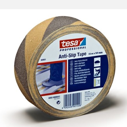 ANTISKLITAPE GUL/SORT 50MMX15M, PRIS PR STK.