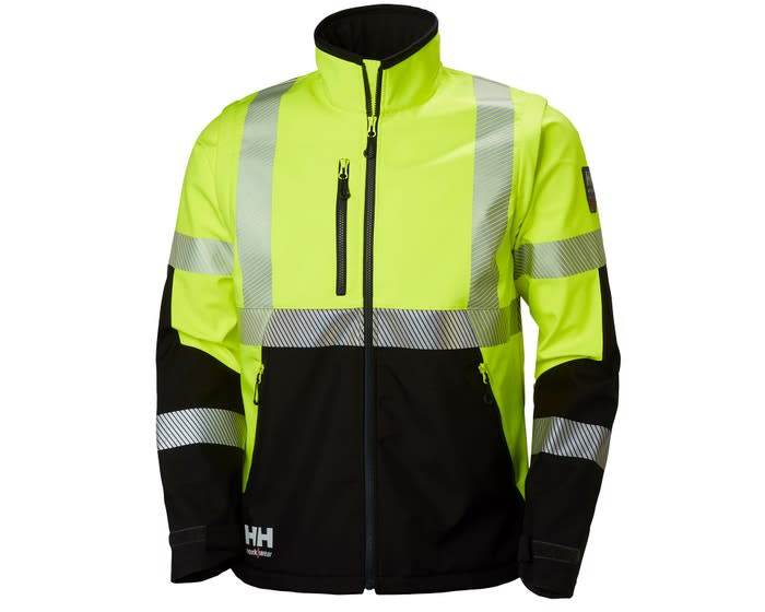 HELLY HANSEN ICU SOFTSHELLJAKKE, GUL/SORT
