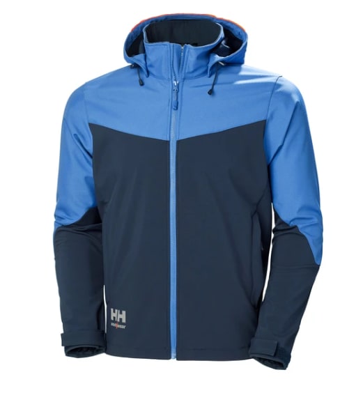 HELLY HANSEN OXFORD HOODED SOFTSHELLJAKKE, BLÅ