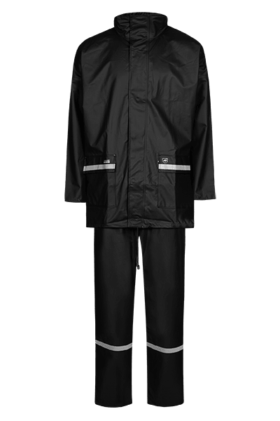 LYNGSØE REGNSETT I PU, SORT FARGE