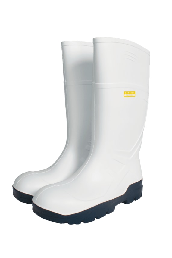 LYNGSØE PU-VERNEGUMMISTØVEL, HVIT