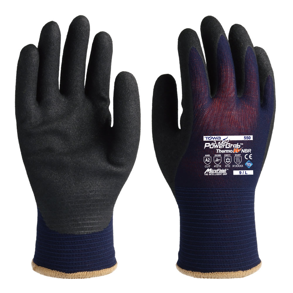 TOWA STRIKKET ACRYL/POL HANSKE M/NITRIL BELEGG, VINTERFORET