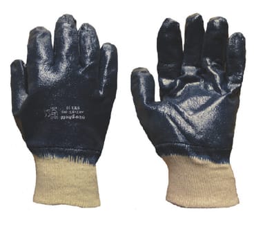 BOMULLSHANSKE HELDYPPET NITRIL M/RIBBE