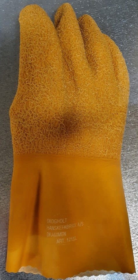 NATURGUMMIHANSKE, 30 CM, GUL, EXTRA RU HÅNDFL., XL