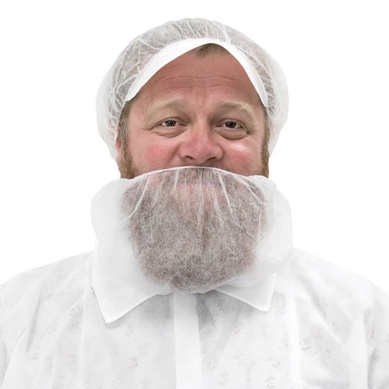 SKJEGGBIND, HVIT, KART A 1000STK.