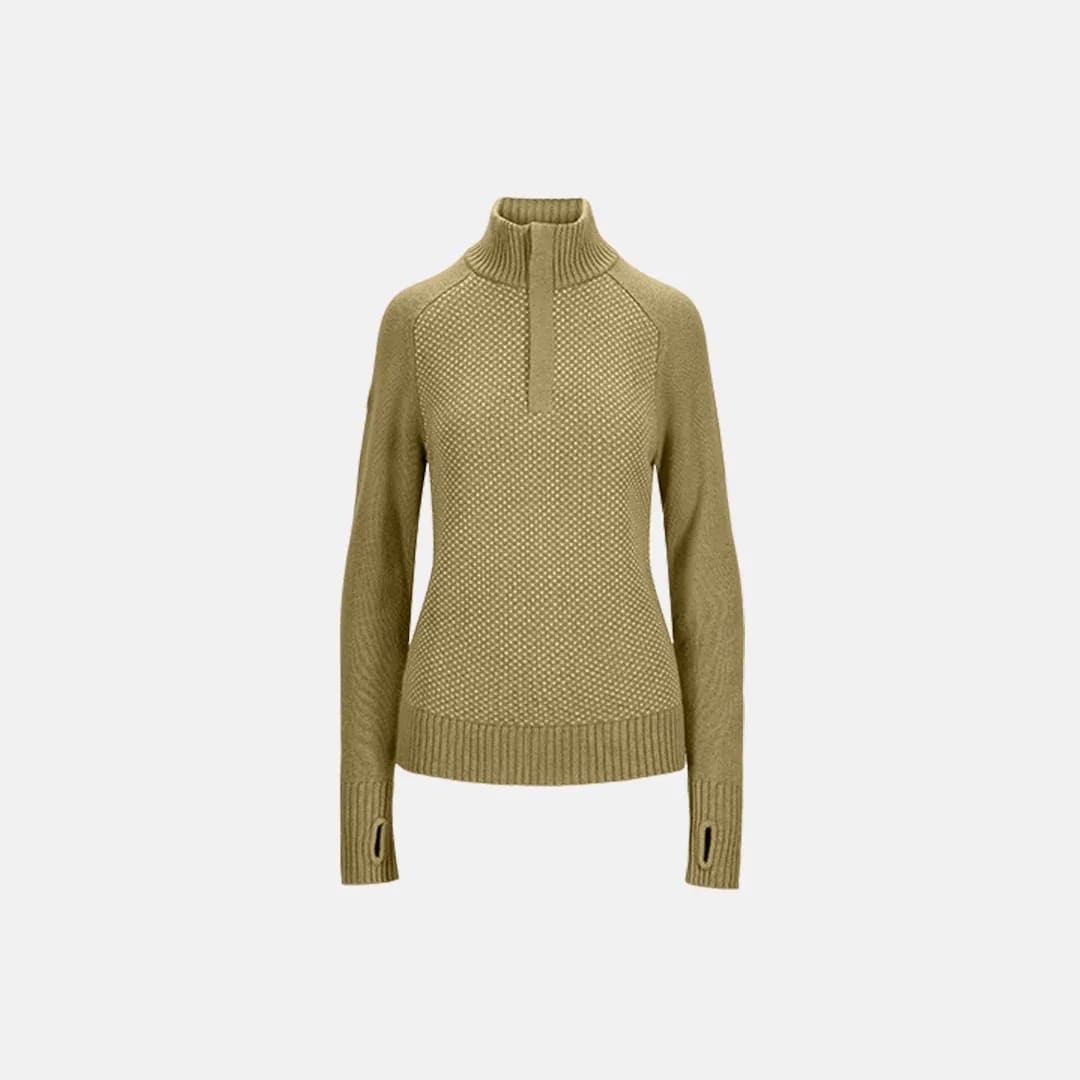 TUFTE ROBIN LOW HALF-ZIP DAME, KHAKI