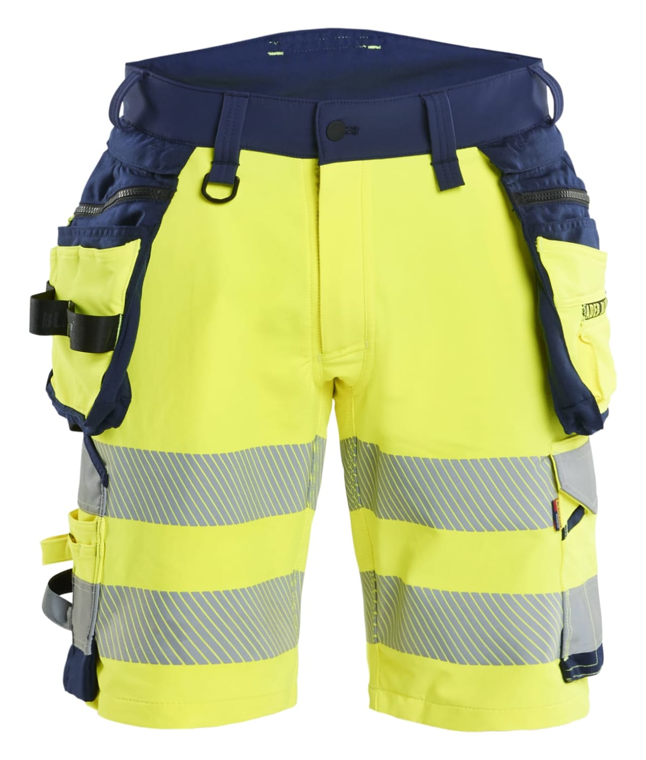 BLÅKLÄDER VARSELSHORTS 4-VEISSTRETCH KL 1, MARINE/GUL