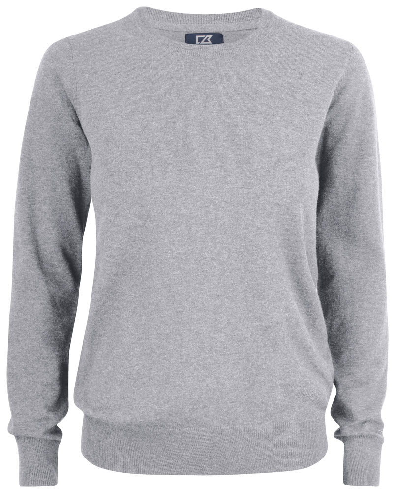 CUTTER & BUCK OAKVILLE CREWNECK WOMEN, GREY MELANGE