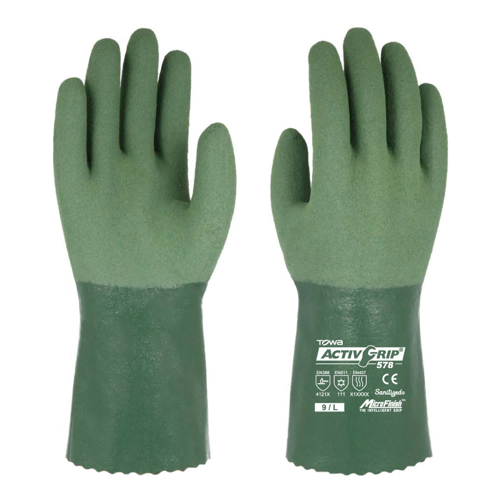 TOWA GRØNN NITRILHANKSE M/FLEECEFÔR