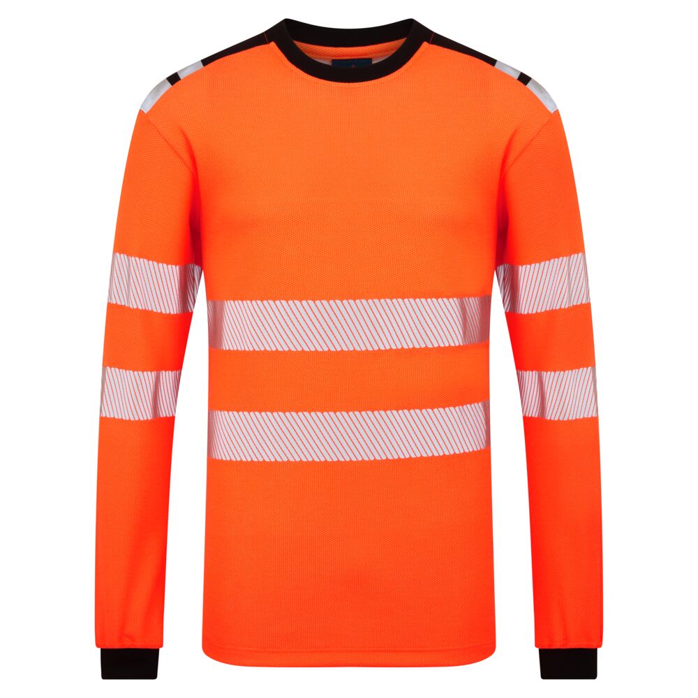 PORTWEST PW3 MODAFLAME KNIT HI-VIS FR GENSER, ORANGE/SORT