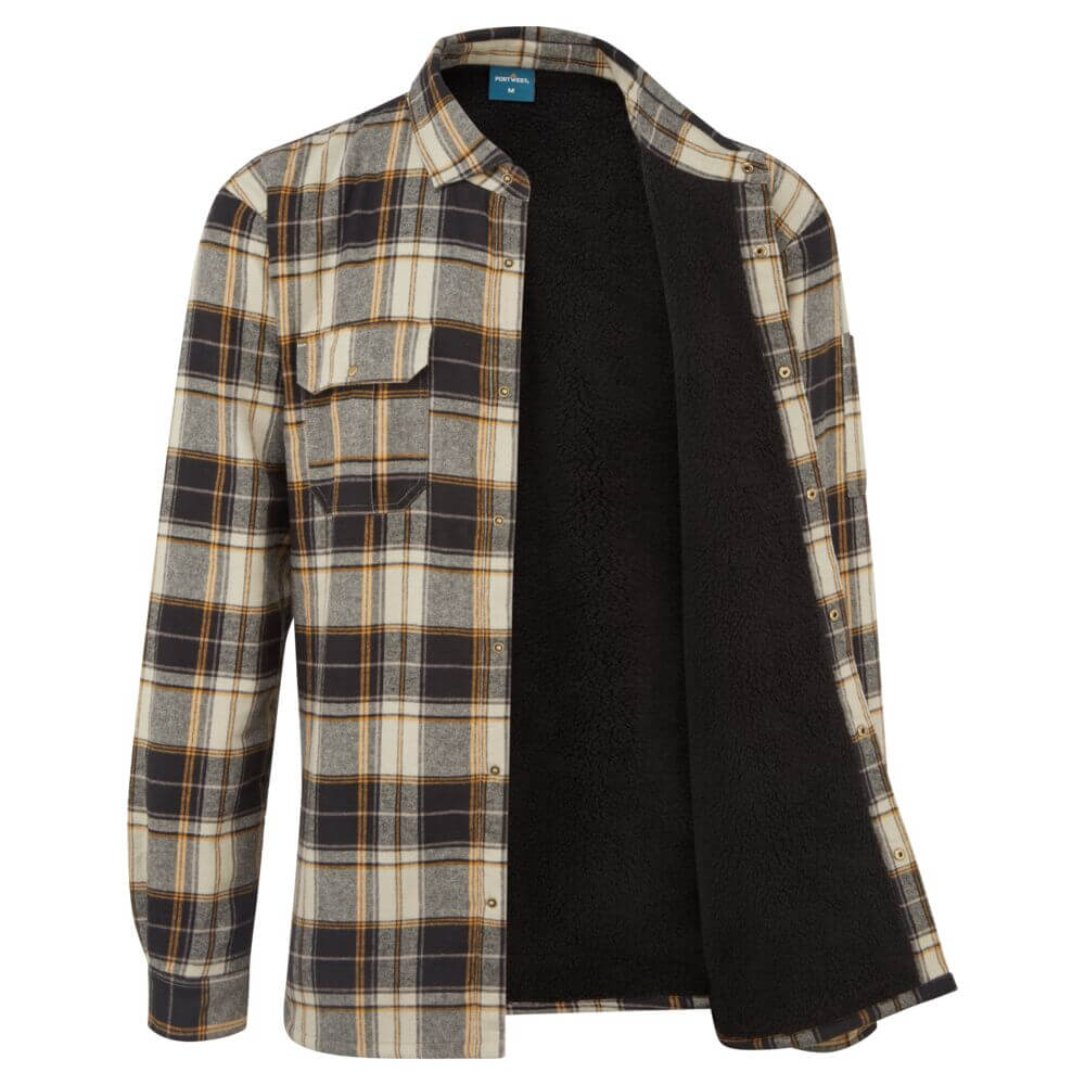 PORTWEST KA3 SHERPA-FORET RUTETE SKJORTE, BRUN