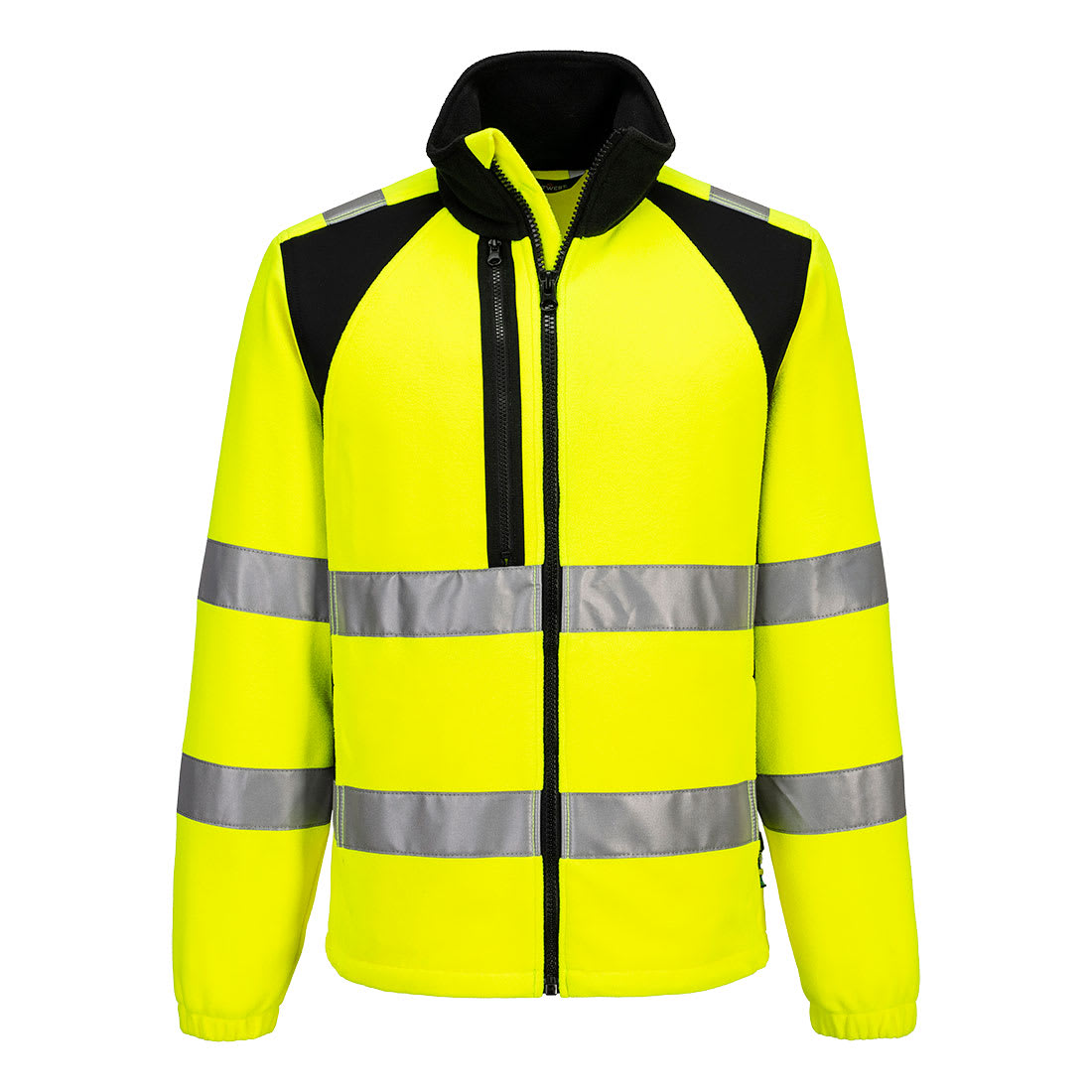 PORTWEST CD807 FLEECEJAKKE GUL/SORT KL.3