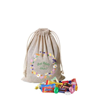 PÅSKESEKK LITEN, FAVORITTMIX MED PAPIR 500G