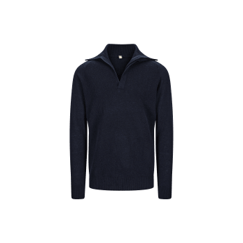 TUFTE ROBIN STITCH HALF-ZIP HERRE, BLÅ