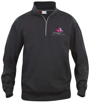 GENSER HALF ZIP ELVEBYEN, SORT