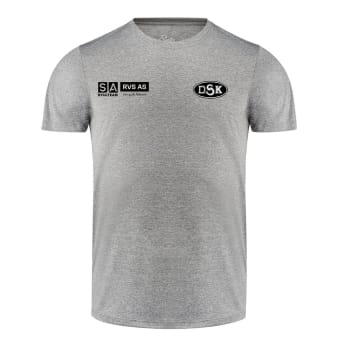 PRINTER RUN HERRE ACTIVE T-SHIRT, GRÅ