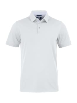 CUTTER & BUCK ADVANTAGE PREMIUM POLO MEN, HVIT