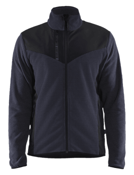 BLÅKLÄDER STRIKKEJAKKE MED SOFTSHELL, MARINE