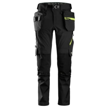 SNICKERS SOFTSHELL STRETCH ARBEIDSBUKSE, SORT