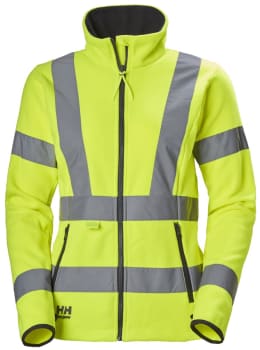 HELLY HANSEN LUNA HI VIS FLEECEJAKKE DAME, GUL