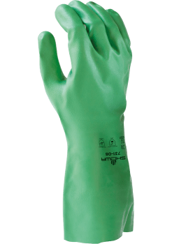SHOWA NITRILE, KJEMIKALIEHANSKE, 33 CM LANG, NEDBRYTBAR