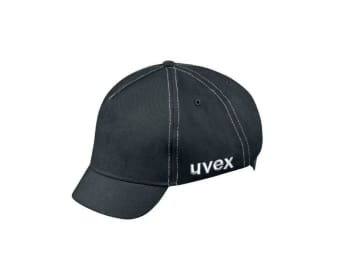 UVEX BUMP CAP, SORT M/KORT BREM STR.55-59CM