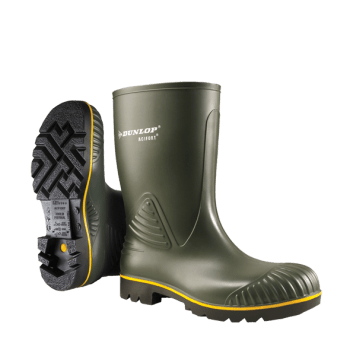 DUNLOP LAV GUMMISTØLVEL UTEN VERN, GRØNN