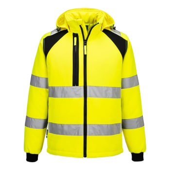 PORTWEST WX2 HI-VIS PADDED SOFTSHELLJAKKE (2L) KL. 3, GUL