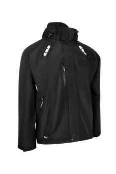 LYNGSØE PUSTENDE REGNJAKKE, SORT