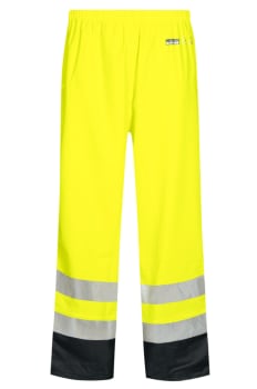 LYNGSØE PU-REGNBUKSE GUL/MARINE