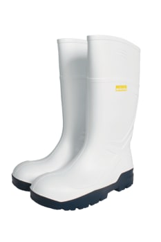 LYNGSØE PU-VERNEGUMMISTØVEL, HVIT