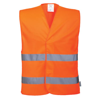 PORTWEST HI-VIS VEST MED TO BÅND, ORANGE