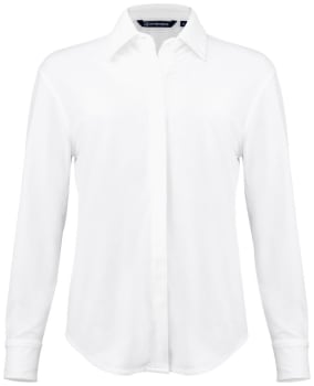 CUTTER & BUCK HEDLEY STRETCH SHIRT LADIES, HVIT