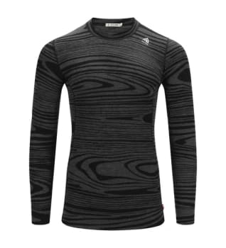 ACLIMA WARMWOOL GENSER, SORT/GRÅ