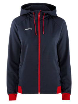 CLIQUE NOR CLASSIC FZ HOODY W, BLÅ/RØD