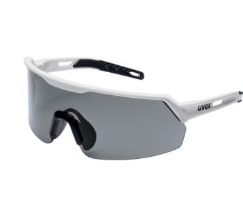 UVEX ULTRASHIELD BRILLE, HVITE STENGER, GRÅ GLASS