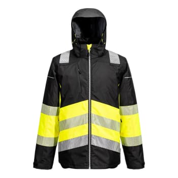 PORTWEST PW3 HI-VIS VINTERJAKKE KL.1, GUL/SORT