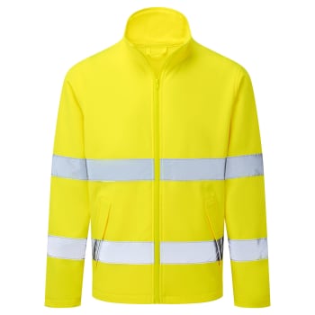 PORTWEST ES1 ESSENTIAL HI-VIS SOFTSHELL JACKET (2L), GUL