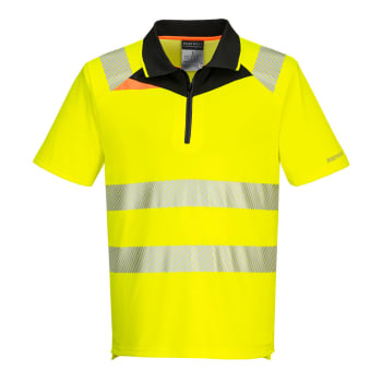 PORTWEST DX4 HI-VIS POLOSKJORTE S/S, GUL