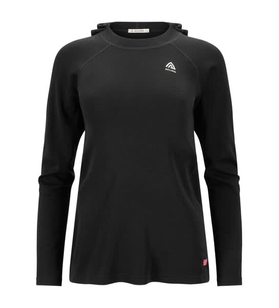 ACLIMA WARMWOOL HOODSWEATER W, SORT