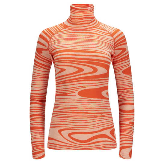 ACLIMA WARMWOOL ROLL NECK W, ORANGE