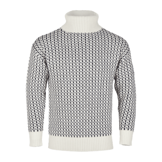 BRÅTENS SLIPPEN TURTLENECK, HVIT/BLÅ